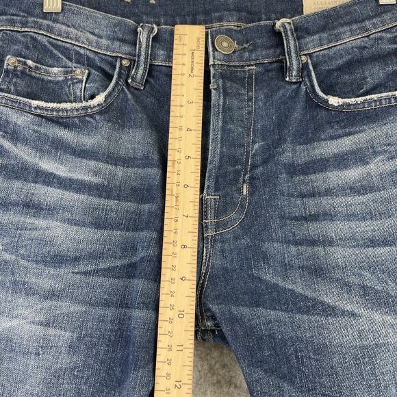 Allsaints Cigarette Skinny Jeans Mens 32x31 Blue Dark Wash Button Fly Stretch - Picture 5 of 15